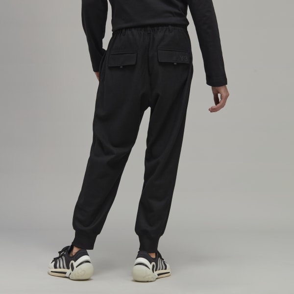 Zwart Classic Wool Flannel Cuffed Broek E0487