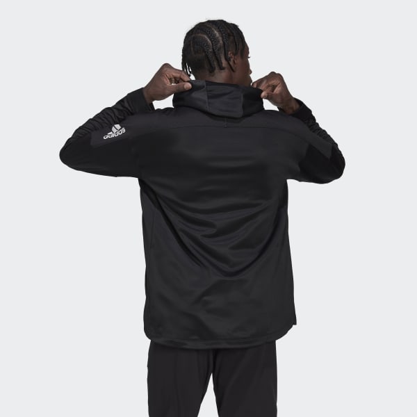 Schwarz Workout Warm Kapuzenjacke IN158