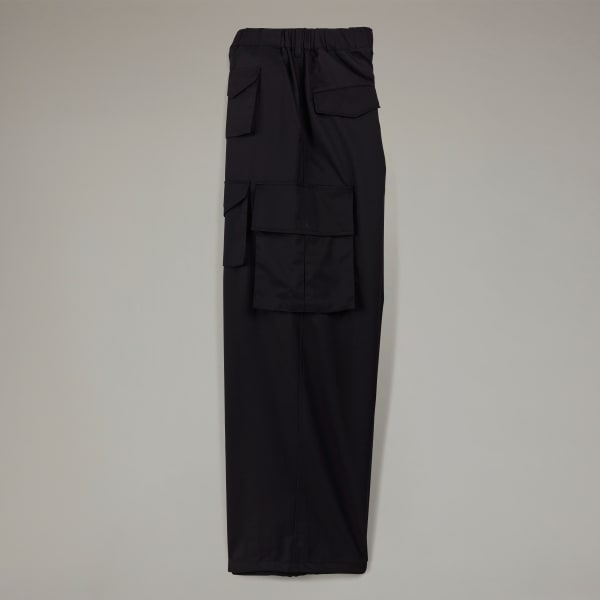 Black Y-3 Refined Wool Cargo Pants