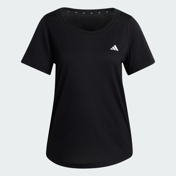 Zwart Workout Essentials T-shirt met Lage Halslijn