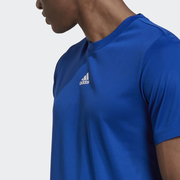 Blue AEROREADY HIIT Back 3-Stripes Training Tee CV076