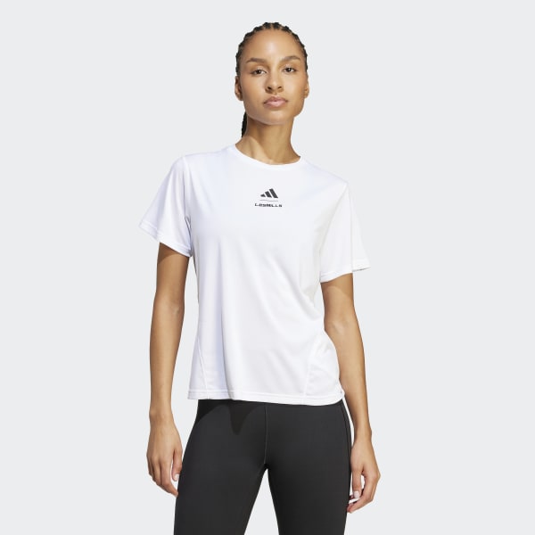 adidas アディダス レディース パフォーマンス Les Mills グラフィック 半袖Tシャツ JJ1430 アディダス Les Mills グラフィック 半袖Tシャツ - ホワイト