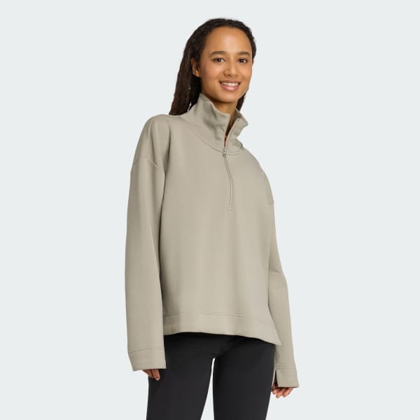 LYFT ミントセットアップ adidas Soft Lux Quarter-Zip - Green | Free Shipping with