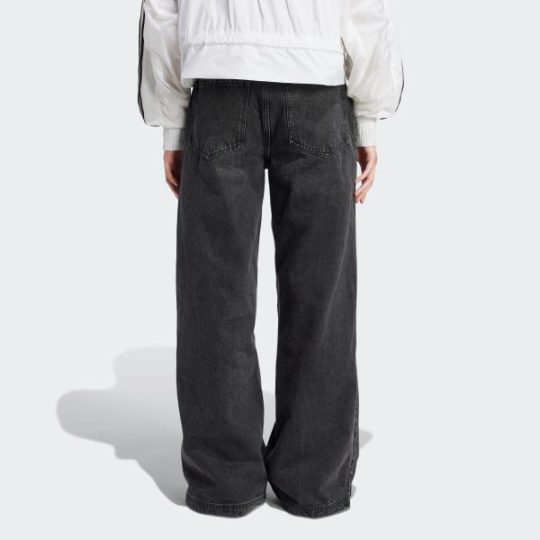 Black Adilenium Season 3 Zip Washed Denim Pants