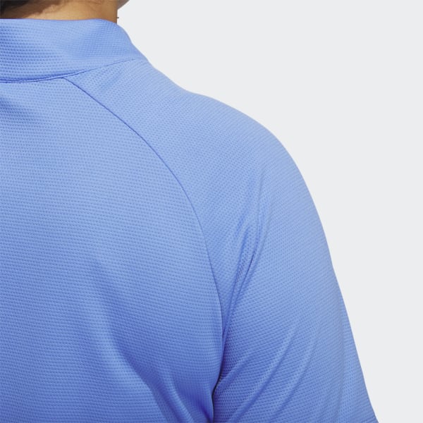 Blauw Texture Golf Poloshirt (Grote Maat)