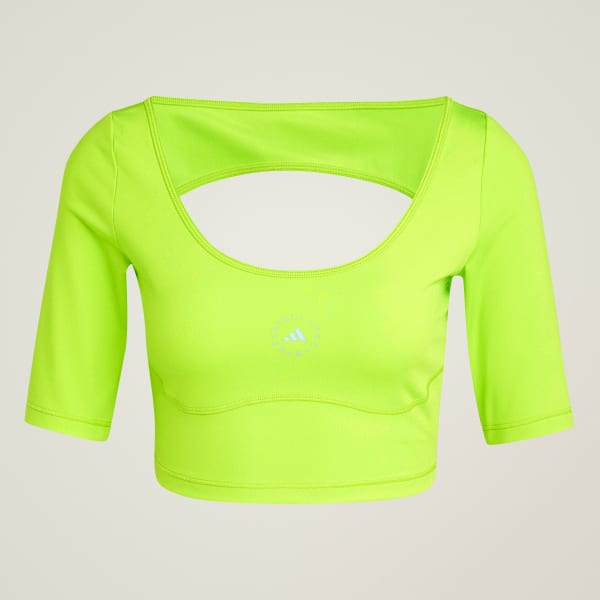 Adidas crop top green cheap