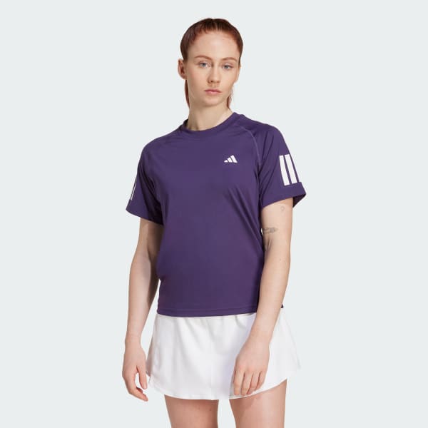 Purpura Polo de tenis Club Climacool con las 3 Tiras