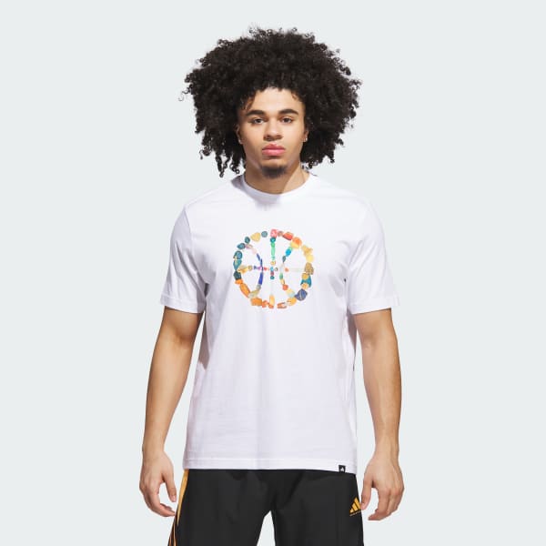 adidas Pass The Rock Graphic Tee - White | Free Shipping