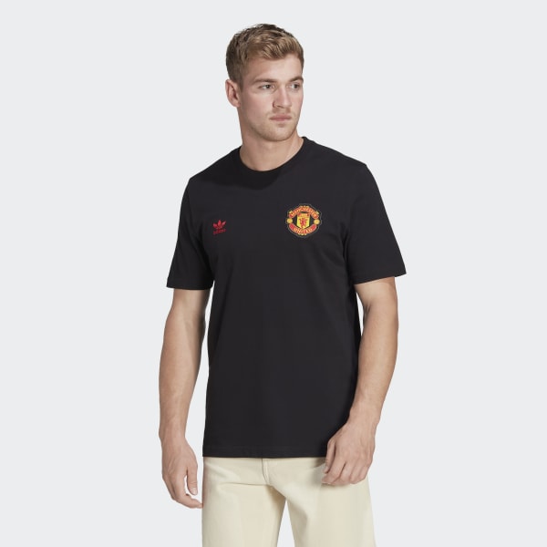 Sort Manchester United Essentials Trefoil T-Shirt BV889