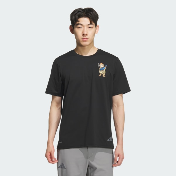 Black Xploric Climacool Embroidery Graphic T-shirt