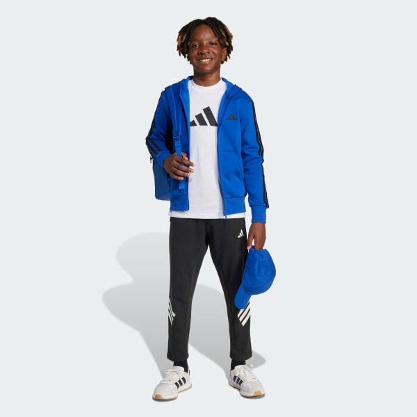 Felpa con cappuccio Essentials Full Zip Junior Blu adidas adidas Switzerland