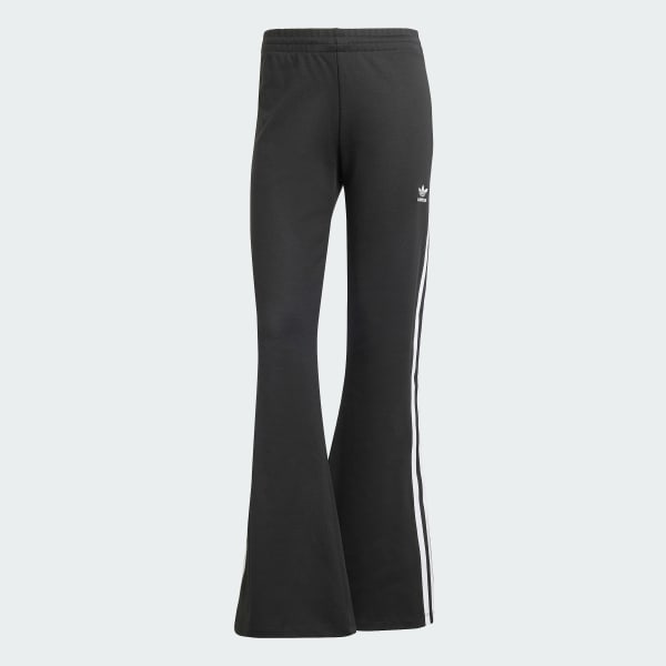 adidas Adicolor 3 Stripes Flared Track Pants Black adidas UK