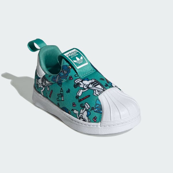 Green Superstar 360 Shoes Kids