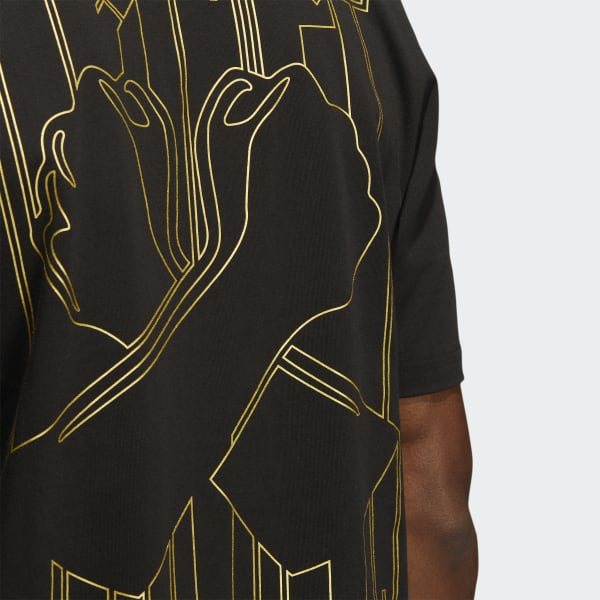 Schwarz Black Panther Graphic T-Shirt IE723