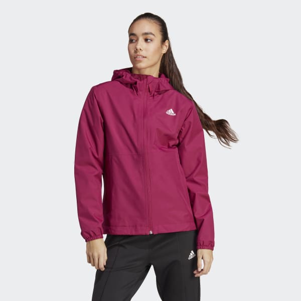 Araña Normal despensa adidas Essentials RAIN.RDY Jacket - Burgundy | Women's Hiking | adidas US