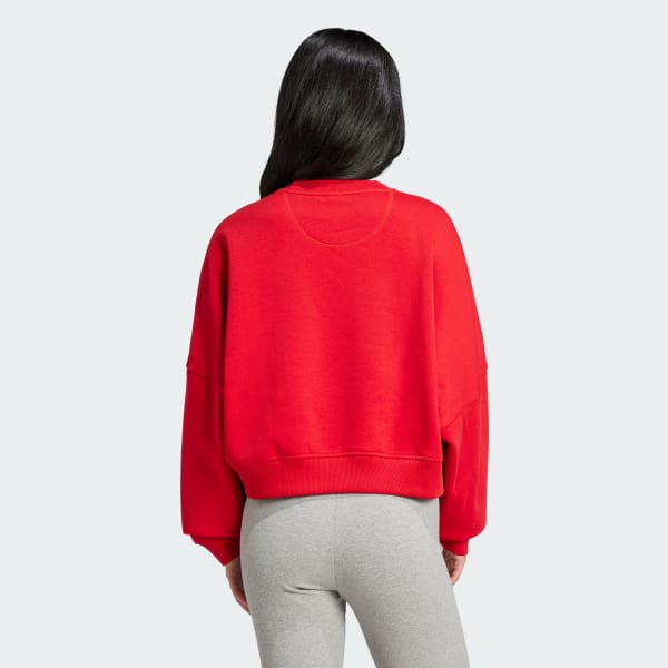 Adidas red sweatshirt womens cheap