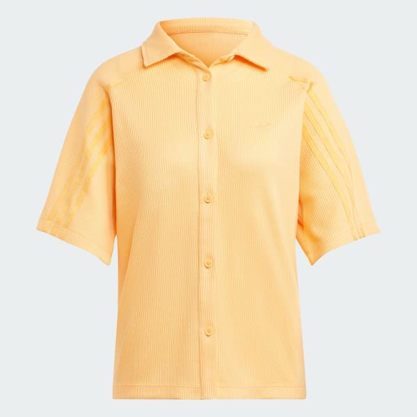 Naranja Camisa Fashion Knitted Holgada