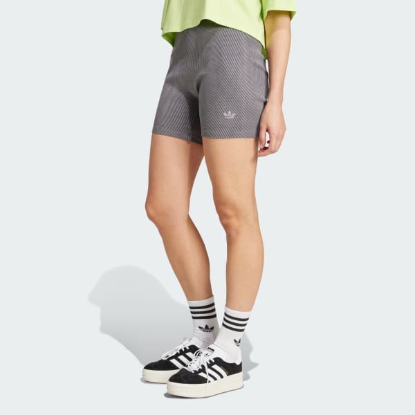 Gris Shorts de 1/4 de largo acanalados con efecto de lavado Essentials
