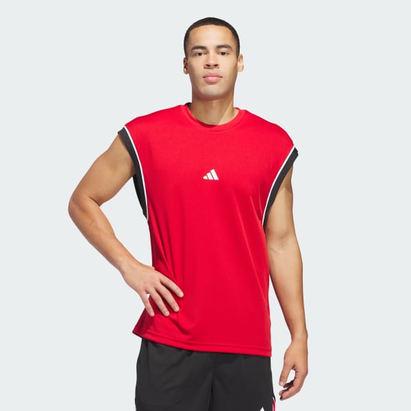 Red adidas Basketball All-World Sleeveless Tank Top