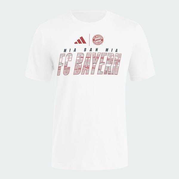 adidas FC Bayern Grapic Tee - White | Free Shipping with adiClub
