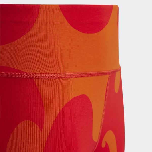 Orange Marimekko Cotton Tights