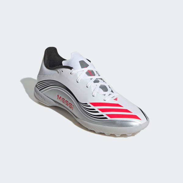 Hvit F50 Messi League Turf Fotballsko