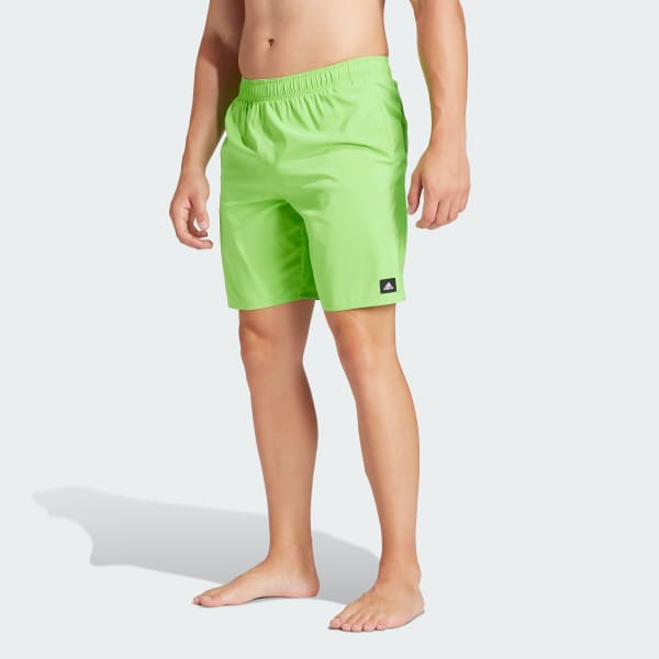 adidas Solid CLX Classic-Length Swim Shorts - Green | Free Delivery ...