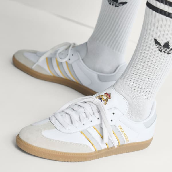 大人気！【adidas】SAMBA REAL MADRID SHOES adidas Samba Real Madrid Shoes White Retro Trainers
