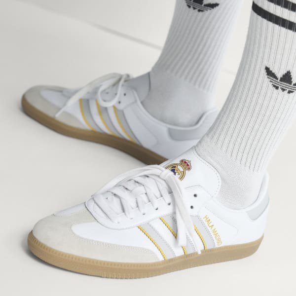 adidas Samba ホワイト/ゴールド レアル・マドリード レアル！話題沸騰中☆アディダスオリジナル☆SAMBA REAL MADRID