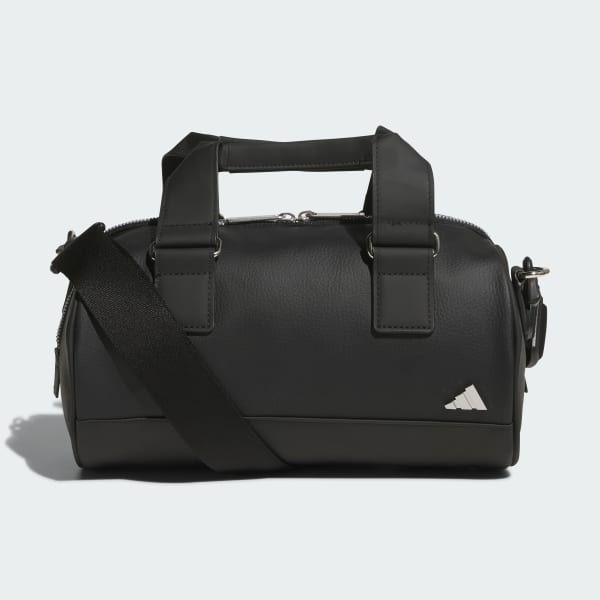 Black PU Round Tote Bag