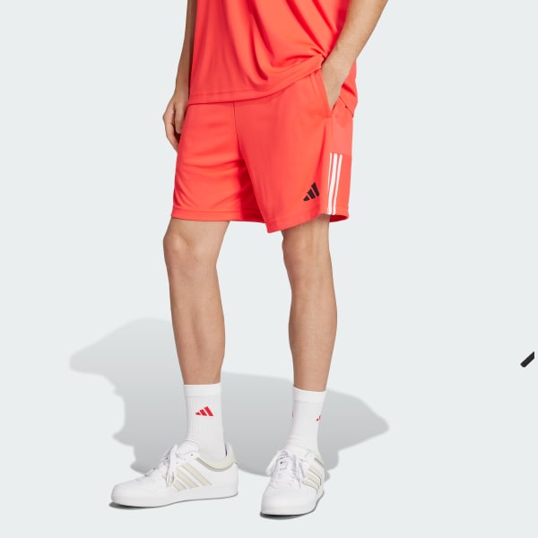 adidas Sereno AEROREADY Cut 3-Stripes Shorts Red adidas UK