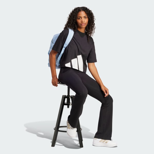 Siyah Essentials Big Logo Boyfriend Tişört