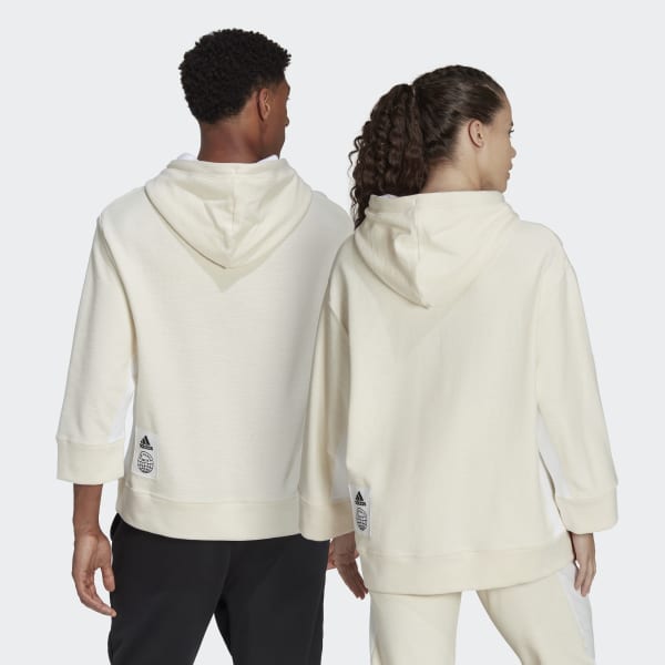 Bezowy Reversed French Terry Hoodie (Gender Neutral)