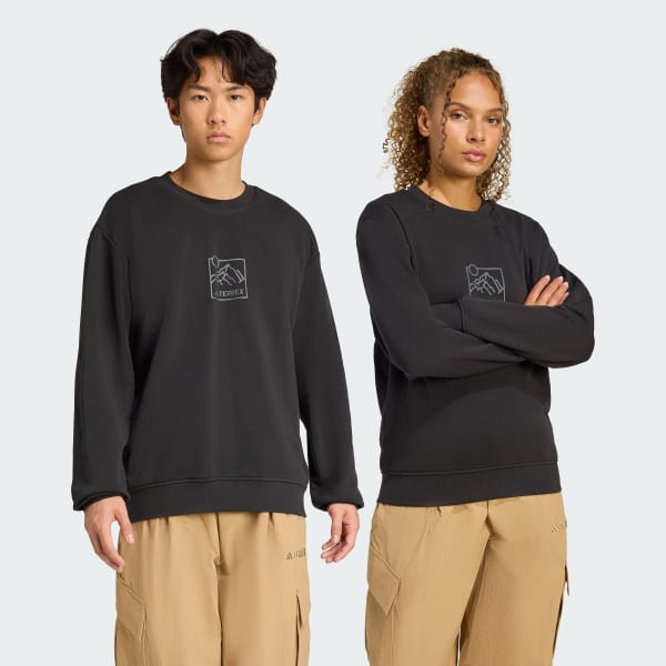 Negro Polera Terrex Estampada Cuello Redondo