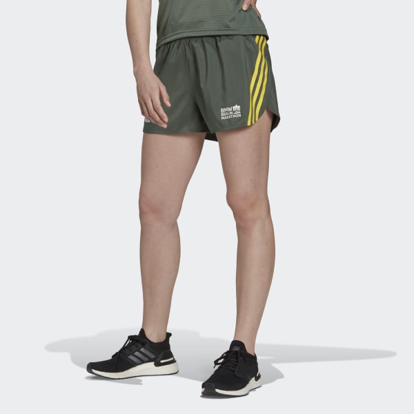 Zielony Run Icons 3-Stripes Running Shorts EBT22