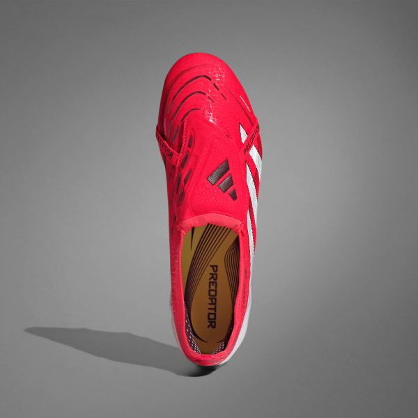 Red Predator Elite Fold-Over Tongue Firm Ground Boots