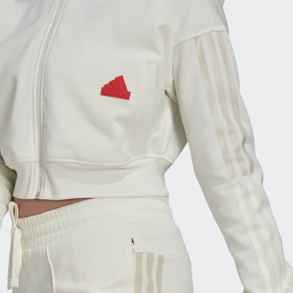 Weiss Cropped Track Top XR798