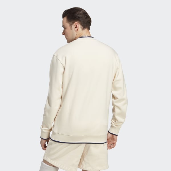 Beige Sudadera cuello redondo Blokepop