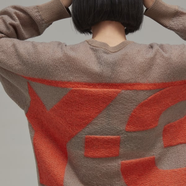 hnedá Y-3 Classic Sheer Knit Crew