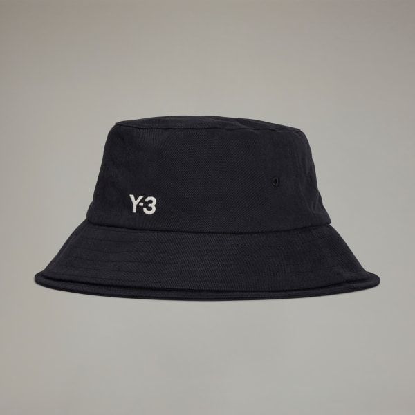 Black Y-3 3-Stripes Bucket Hat