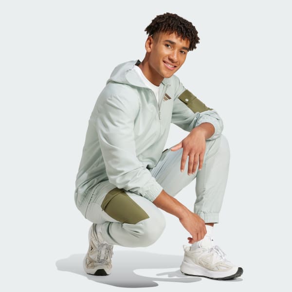 Grey Sportswear Woven Cargo Track Suit