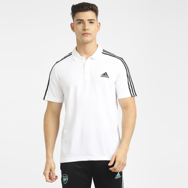 3 STRIPES PIQUE POLO SHIRT - White | adidas India