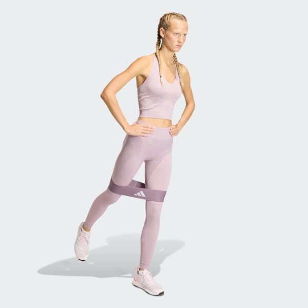 Fioletowy Koszulka Workout Essentials Knit Halterneck