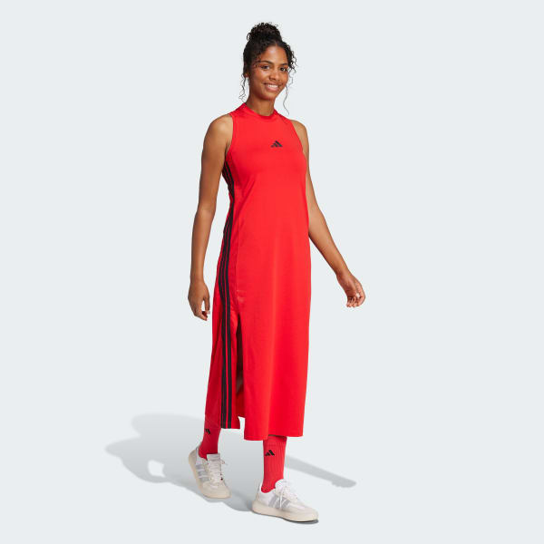 Rosso Abito Essentials 3-Stripes Long Racerback
