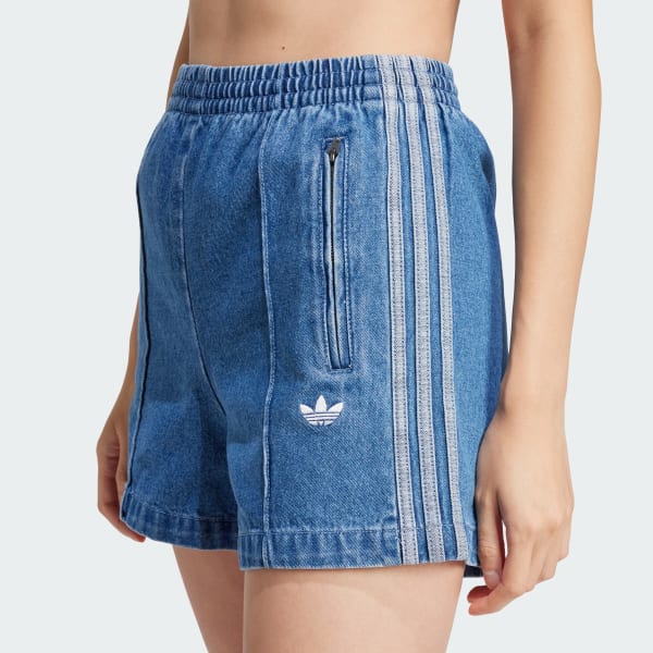 adidas Adicolor Denim Firebird Shorts - Blue | Free Shipping