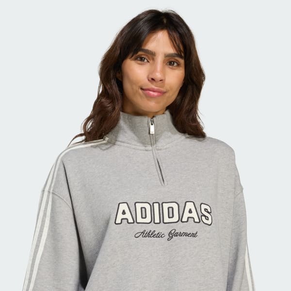 ADIDAS ORIGINALS ATHL DEPT GRAPHIC QUARTER ZIP Grey adidas