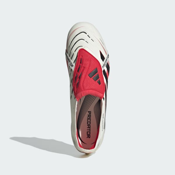 Blanc Chaussure de football languette rabattue Predator Elite Terrain gras