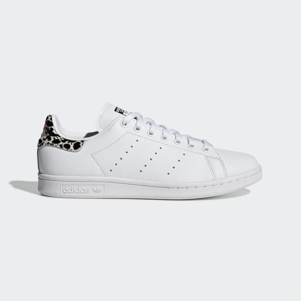 Women's Stan Smith Cloud White \u0026 Black Printed Shoes | adidas US