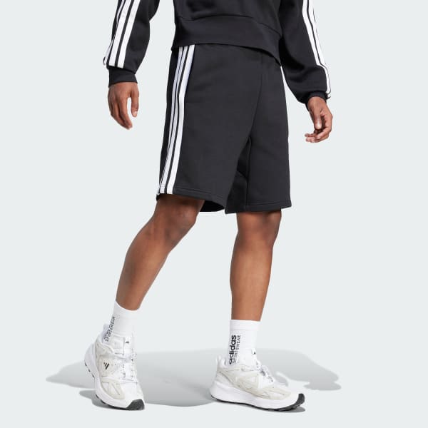 Essentials 3-Stripes Fleece Shorts