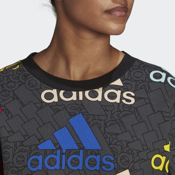 Grau Essentials Multi-Colored Logo Crop Sweatshirt Y7746